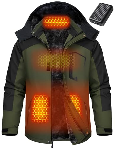 Mens Heated Jacket Graphene Electric Warming Coat Winter Gear Must Haves Camper Essentials Hunting Supplies Motorcycle Mountaineering Gadgets Mountain Climbing Necessities Overlanding Equipment Thing