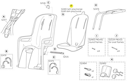 Thule Padding, Light Grey/Orange RA