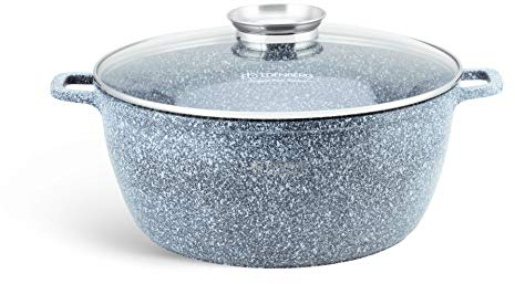 Edenberg EB-8005 Keramik-Granit-Topf 4.5L Durchmesser: 24 cm Hitzebeständig. Aus Aluminium, Antihaftbeschichtung. Perfekt für Gas-, Elektro-, Halogen-, Keramik- und Induktionsherde (4,5L)