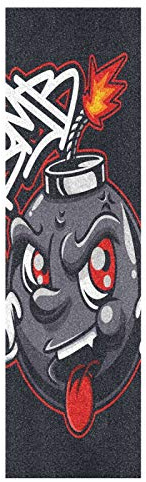 Mnsruu Mignon Bombe De Sucre Fantôme Grips Skateboard Bande Antidérapant Planche à Roulettes Grip Papier de Verre Sports Plein air Scooter (84 x 23 cm) Mode Mignonne