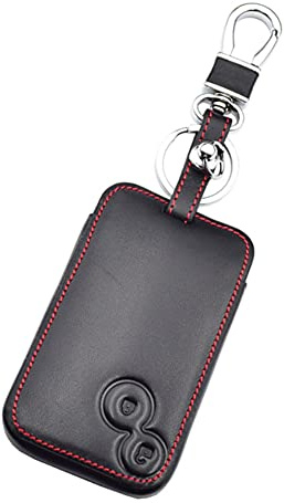 Otai en Cuir Voiture Smart Key Protector Case Cover Key Bag Keychain pour Renault Laguna Espace Smart Remote (2 Boutons)