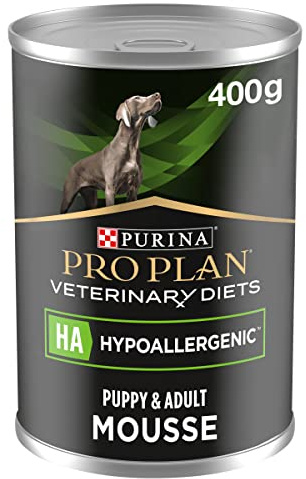 PRO PLAN VETERINARY DIETS HA Hypoallergenic Mousse Wet Dog Food 400g (Pack of 12)