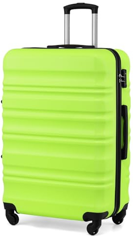 COOLIFE Large Suitcase 28 Inch, Extra Large Hardshell Checked Luggage with TSA Lock, Smooth Wheels, Durable ABS+PC Travel Suitcase for International Flights Overseas Journey（Apple Green）