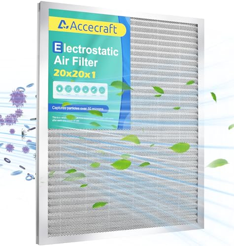 Accecraft 20x20x1 elektrostatischer Luftfilter HVAC AC Ofenfilter