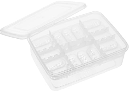 Angoily Reptilien Brutkasten Für Eier Mit Fächern Aus Kunststoff Kariertes Design Für Einfache Handhabung Und Reinigung Transparentes Deckel Für Beobachtung Der Reptilieneier