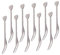 LIFKOME 10 Pezzi forchette sottaceto forchette di granchio forchette per lumache piccole forchette frutta torta di mare lumaca di fiume Acciaio inossidabile forchetta