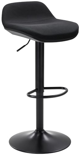 IWMH Stehhocker Höhenverstellbar, Ergonomische Stehhilfe, 360° Drehbar Bürohocker mit Anti-Rutsch Großer Sockel, Niedriger Rückenlehne (Schwarz)