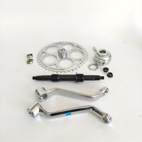 CDHPOWER 44T Crank Assembly-3pcs, 2 Cup Conversion Kit Crank Set Bottom Bracket for Bicycle Bike Bottom Bracket