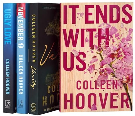 Colleen Hoover Collection 4 Books Set (It Ends With Us, Ugly Love, November 9, Verity)