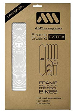 All Mountain Style Unisex's Frame Guard Protects Your Bike from Scratches and Dings, White/Wolf, X-Large