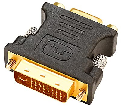 Ruhza DTech DVI Male to VGA Female Adapter High Speed DVI-I24+5 Port Converter for HDTV, Plasma, DVD and Projector