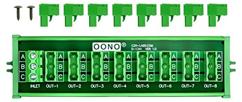 Screw Mount 30A/300V 8x3 Position Pluggable Terminal Block Distribution Module