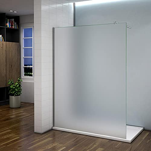 Mamparas de Ducha Panel Fijo Cristal esmerilado Antical 8mm - Barra 73-120cm - 110x200cm