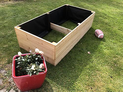 Gartenwelt Riegelsberger Pflanzbeet aus Lärchenholz Höhe 42 cm Gemüsebeet Kräuterbeet Pflanzkasten Blumenkasten Bretter 27 mm Lärche Maße 80 x 160 cm