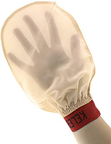 Peelinghandschuh aus Seide - Exfoliating Gloves, Kese Hamam Peelinghandschuh, peeling körper, körperpeeling damen, peeling handschuh seide, exfoliate (Peelinghandschuh aus Seide für sensible Haut)