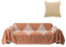 SHANNA Sofa Decke üBerwurf, Multifunktionaler Couch üBerwurf, Weicher und Bequemer Tagesdecke Sofa, Gestreifte SofaüBerwurf Decke, Sofaschutzbezug (180 X 260 cm, Striped Orange)