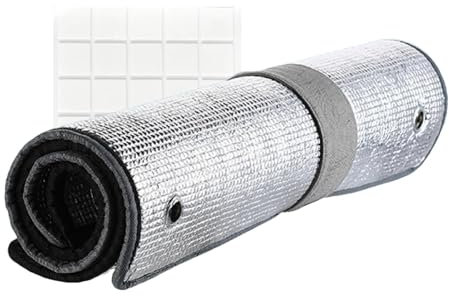 Película aislante para ventanas - lámina de aluminio de doble cara, barrera de ventana radiante | Película aislante reflectante multiusos, protector térmico de aislamiento térmico para pared de techo