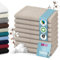 8er Set Premium Handtücher [100% Baumwolle] 50x100 cm, grau/beige/Handtücher Weich, Saugstark & Pflegeleicht/Handtuch Perfekt für Bad, Gym & Reisen
