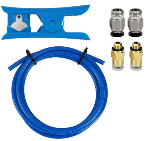 Ptfe Schlauch 1,75 Mm,Tragen Pc4-M10 Und Pc4-M6,Passend FüR 1,75mm Filament,Inklusive Cutter,Passend FüR 3d-DruckerzubehöR Wie Creality Ender 3/3 Pro/3 V2/5/5 Pro/Cr 10/Cr-10s