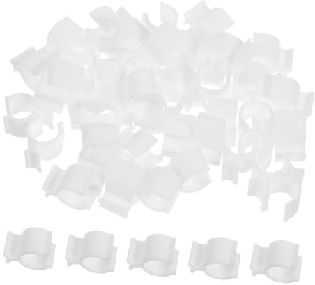 HAMPPLIES 100pezzi Clip Per Collare Pompa Per Dispenser Cosmetici Shampoo Lozione Detergente Bianco Blocco Per Pompa Materiale Pp Resistente Installazione Rapida e