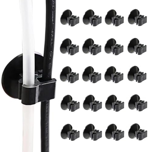 NffPOTRee 20 PCS Aquarium Suction Cup Clips Professional Fish Tank Suction Cup Clips Aquarium Air Tube Holders for Pump Power Cord,Fish Tank Oxygen Tube Hose,Aquarium Air Tubing