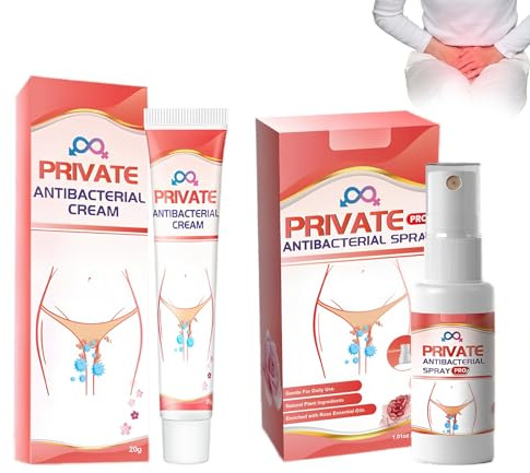 Grgowe Anti-klåda kräm för intimt område för kvinnor, kliande kroppsspray, fuktkräm, hud och privatområde, rengöringssalva, 2 st