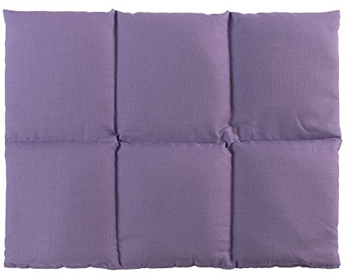 Giraffenland Rapssamenkissen groß 40x30cm 6-Kammer - flieder - Wärmekissen Körnerkissen z.B. als Rückenkissen & Bauchkissen - Rapssamen Kissen 30x40 - flieder