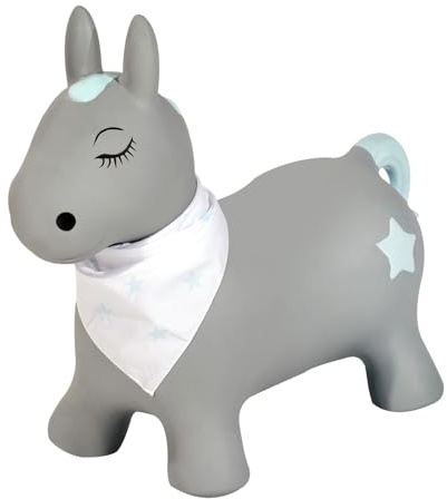 Kindsgut Animal Sauteur pour Enfants, Couleurs discrètes et Modernes, détails soignés, Pompe à air Incluse, Cheval