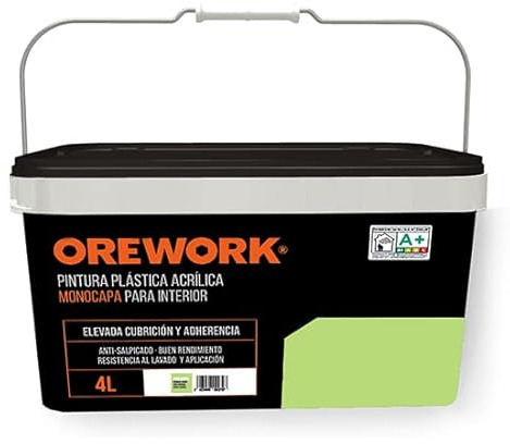 Orework Pintura monocapa para interior - 4 l - Verde natura