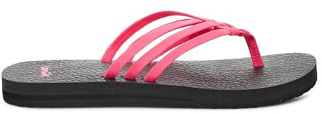 Sanuk, Yoga Sandy, Damen-Flip-Flops, Yoga-Sandalen mit Memory Foam-Fußbett, Hot Pink, Größe EU 37,5