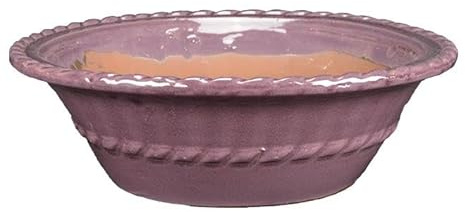Maceta redonda de gres esmaltado verde para bonsái 13x13x4 cm - G238d