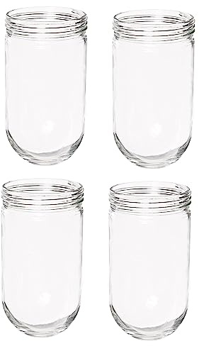 KASTLITE Threaded Glass Globe Bulb Cover - Walk-in Refrigeration Globe Cover - Kitchen Hood Globe Safety Cover - Vaporproof Glass Protection for Light Bulbs in Commercial Kitchens - 4 Pack