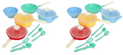 Casdon Toy Pan Set For Children Aged 3+, Pastel Colours Pans And Utensils For Imaginative Play (Pack of 2)