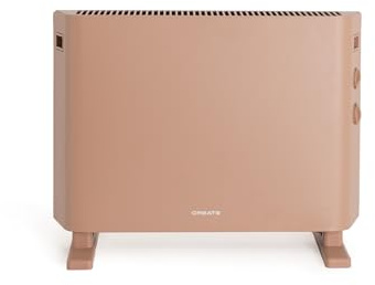 CREATE/WARM HANDY/Convector calefactor aire moca/Función ventilador y aire caliente, hasta 20m², 4 modos, ligero, silencioso, bajo consumo, 57x 23x43 cm, 2000W