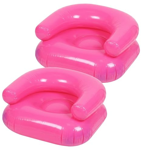 Bonalake Inflatable Chair, 2PCS Air-tight Fast Inflation Blow Up Couch For Kids & Adults - Thick Pvc Blow up Couch for Camping Beach Chairs Inflatable Chair for Kids
