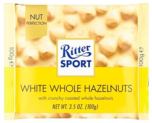 Ritter Sport White Chocolate with Whole Hazelnuts 5 X 100g