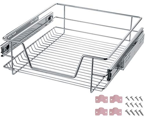 tectake 402016 Trådkorg med skena - Bredd 47 cm