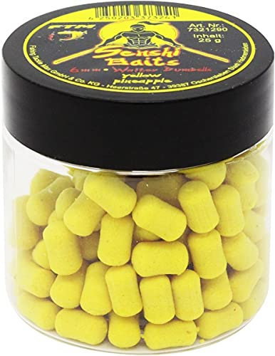 Fishing Tackle Max FTM Senshi Baits 4mm Wafter Dumbell Boilies Yellow Pineapple 7321280 Feedern Feederangeln