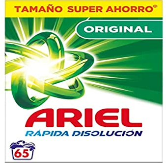 Ariel Original Detergente En Polvo Para Lavadora 4.225 kg 65 Lavados, Con Tecnología Antirresiduos Que Deja La Ropa Blanca Y Reluciente