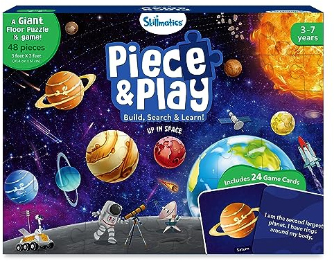 Skillmatics Floor Puzzle & Game - Piece & Play Space Jigsaw & Toddler Puzzles, Educational Toy, Gifts for Boys & Girls Ages 3, 4, 5, 6, 7 (48 Pieces, 2 x 3 feet)