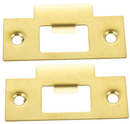 Housoutil Placa Golpe Puerta, 2 Piezas De Acero Inoxidable Placa Cerradura Puerta Exterior, 1-5/8 Pulgadas Placa Cerradura Puerta, Placas De Golpes De Puertas Adecuado Para Todas Las Puertas