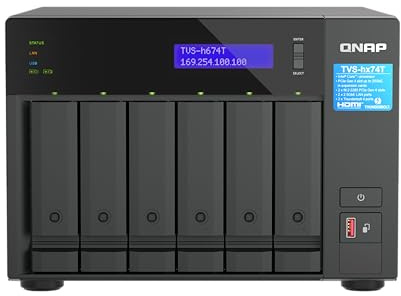 QNAP TVS-h674T-i5-32G, 6-bay Thunderbolt 4 NAS, Intel Core i5, 32GB RAM