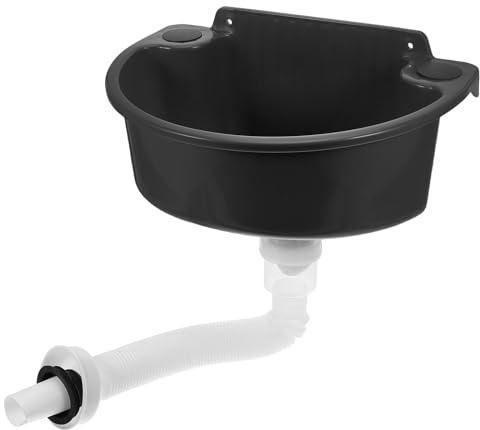 Angoily 1 Set Mini Plastic Bathroom Wall Sink - Small Wash Basin No Drill - Wall-Mounted Hand Basin for Dorm, Rv, Camper - Compact Garage Sink with Drain Pipe