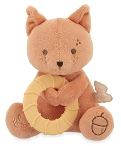Kaloo - Peluche Ecureuil avec Anneau de Dentition Réfrigérant – Jouet Bébé en Micro-Velours et Silicone Souple - Soulage les Gencives Sensibles - Lavable - Dès 6 Mois - K208007