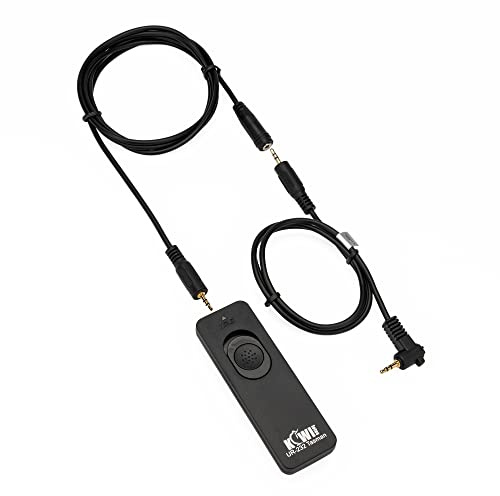 Kiwifotos RS-60E3 Remote Switch Shutter Release Cord for Canon EOS Rebel T6 T7 T5 EOS R50V R6 Mark III II R6 R7 R8 R10 R100 RP T8i T7i T6s T6i T5i T4i SL3 SL2 90D 80D 70D 77D M5 M6 Mark II SX70 & More