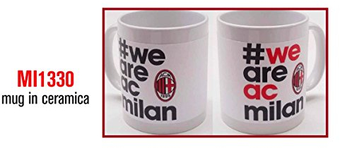 TAZZA MUG CERAMICA SFONDO BIANCO WE ARE MILAN PRODOTTO UFFICIALE ROSSONERI