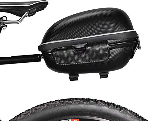 ROCKBROS Bolsa Trasera de Asiento con Portaequipajes para Bicicleta Impermeable Con Liberación Rápida Cáscara Dura para Bicis MTB Bici de Carretera Bici Plegable Ebike