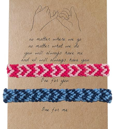 EFNHJF5 2 Stück freundschaftsarmbänder Set,Pärchen Armband, für wahre Freundschaft， Herz Freundschaftsarmbänder,für Damen Herren Paare Beste Freunde Mutter Tochter Geschenk