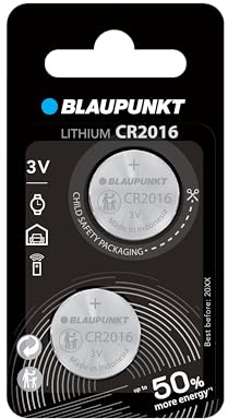 Blaupunkt Lithium Coin CR2016 Knopfzelle 2 Stück im Blister