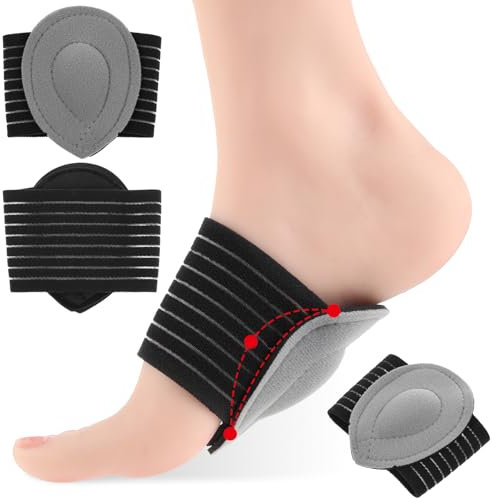 Abeillo Fußgewölbebandage, 2 Teilige Mittelfußbandage Verstellbare Plantarfasziitis Bandage Mittelfußbandage für Männer und Frauen zur Linderung von Plantarfasziitis und Fußgewölbeschmerzen